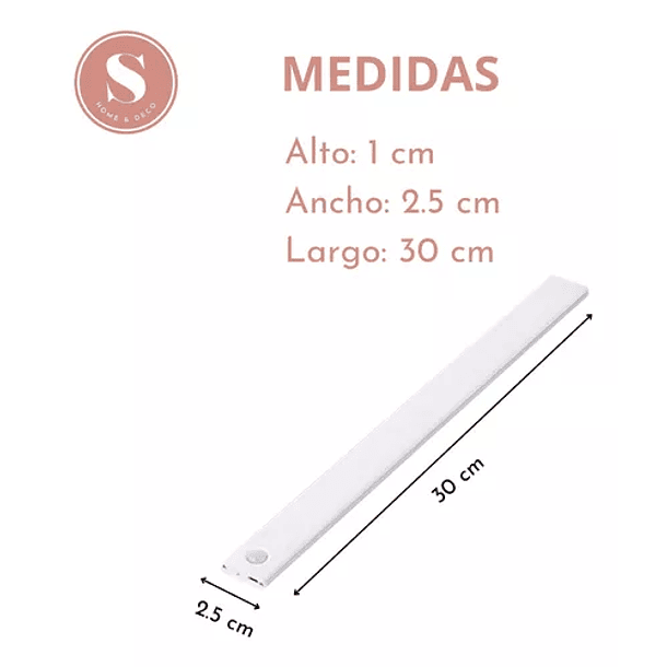 Luz Led Con Sensor Movimiento Barra Closet Baño Cocina 10 Cm 7