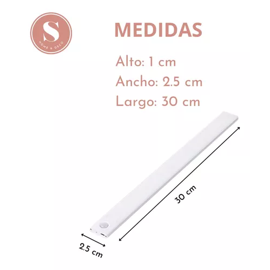 Luz Led Con Sensor Movimiento Barra Closet Baño Cocina 10 Cm 7