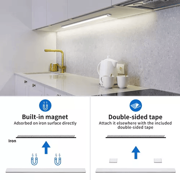 Luz Led Con Sensor Movimiento Barra Closet Baño Cocina 10 Cm