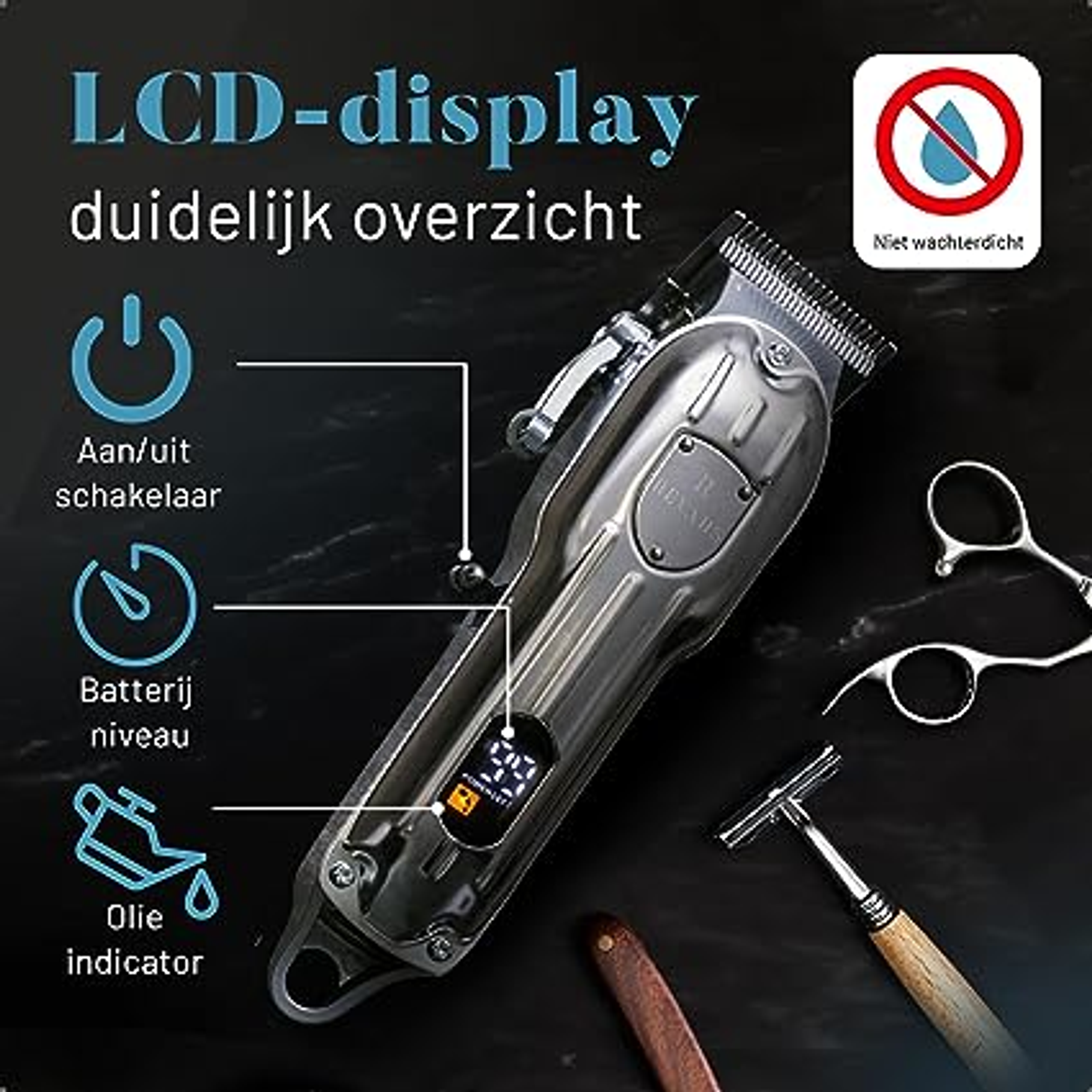 Maquina Cortadora De Cabello Para Hombre Profesional  5