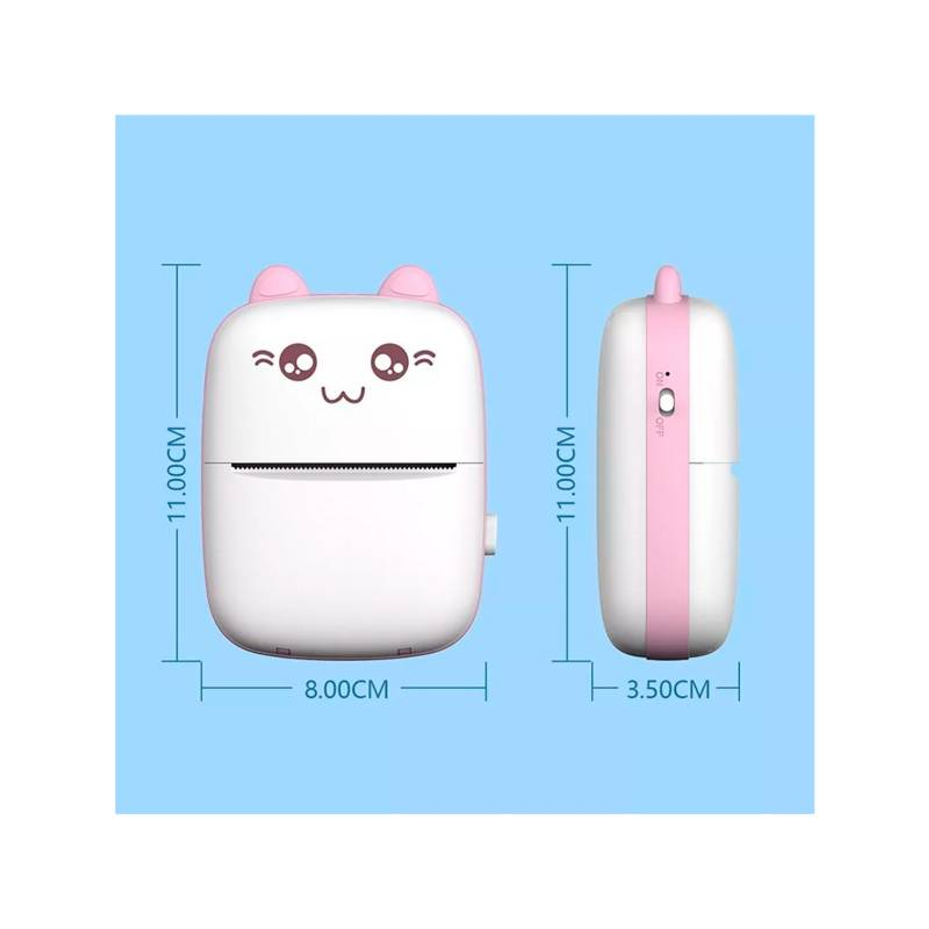 Mini Impresora Térmica Portátil Gatita Bluetooth 200dpi + 1 rollo  6