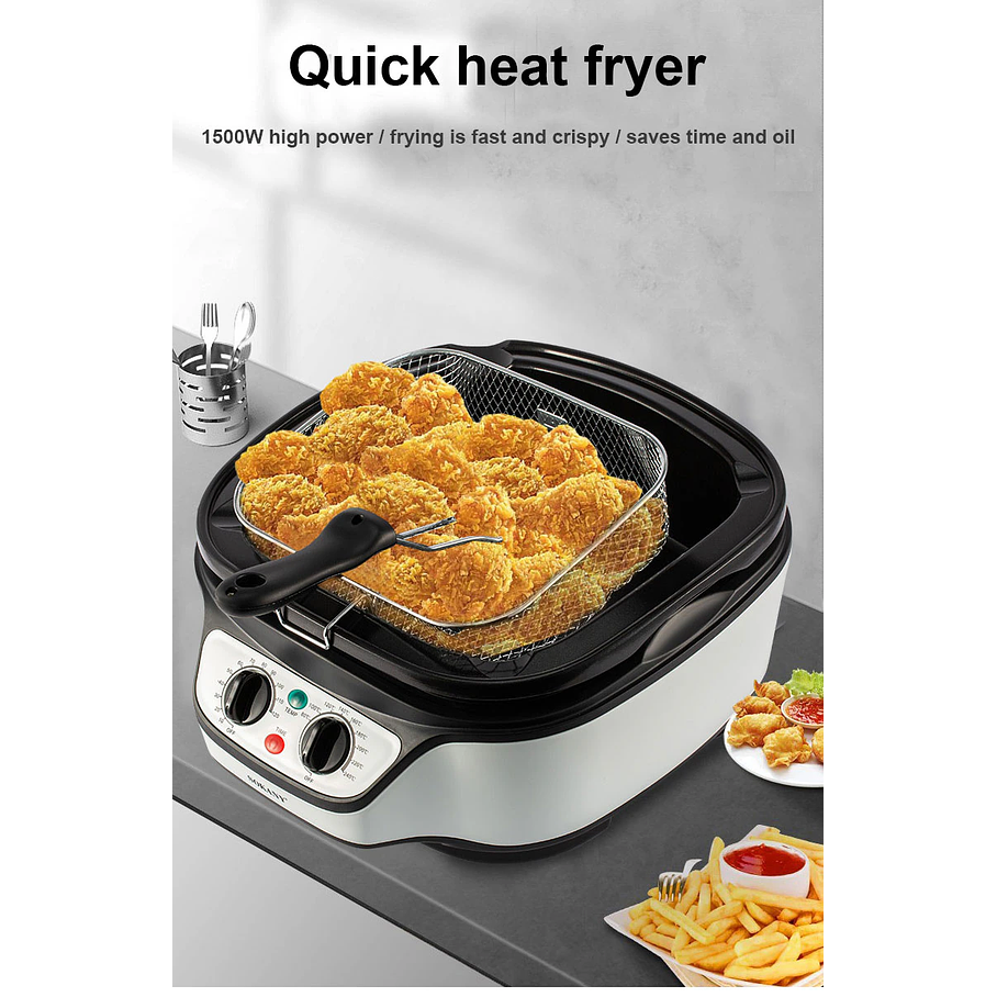 Freidora De Aire Multifuncional Sokany 5 Litros 8en1 Cocina 3