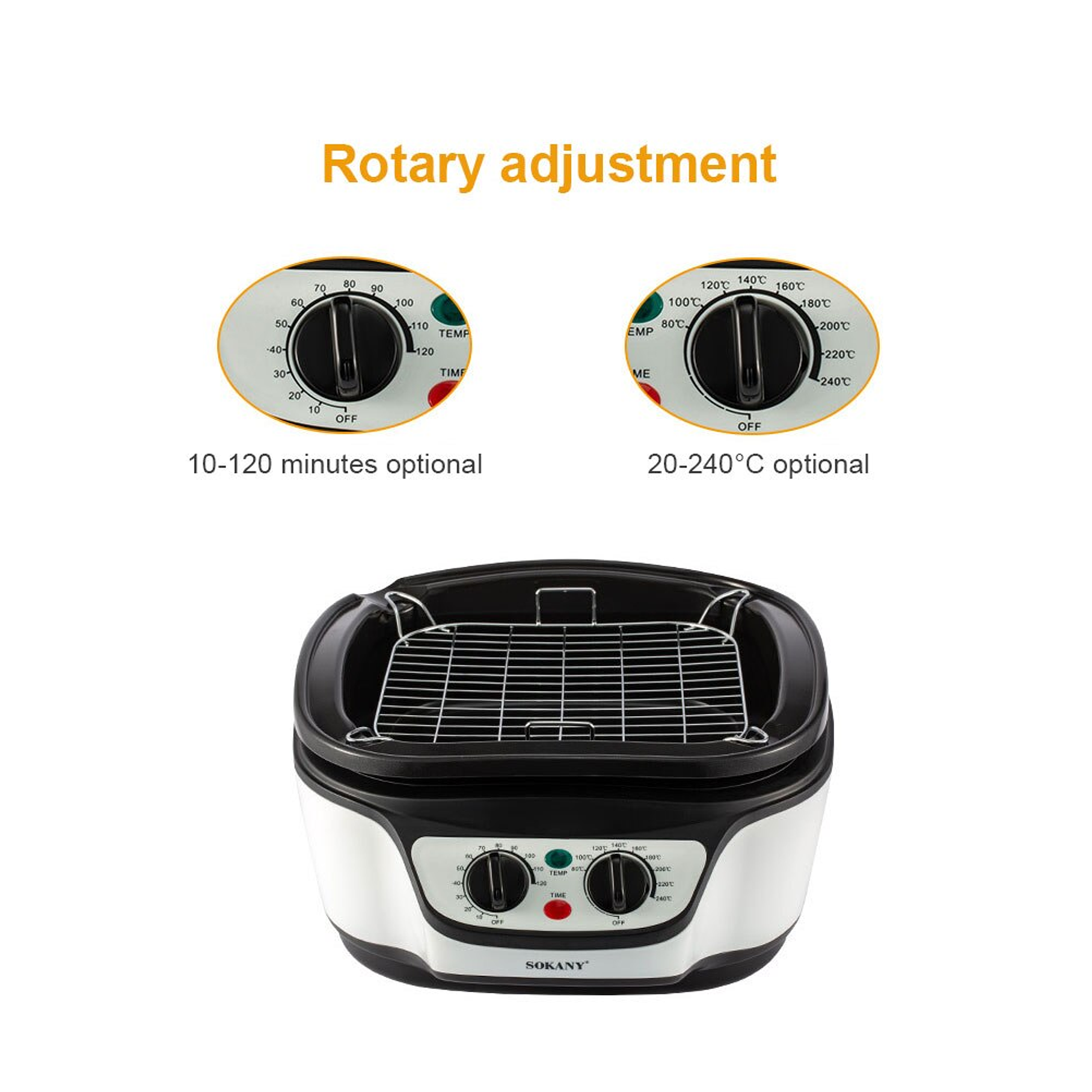 Freidora De Aire Multifuncional Sokany 5 Litros 8en1 Cocina 2