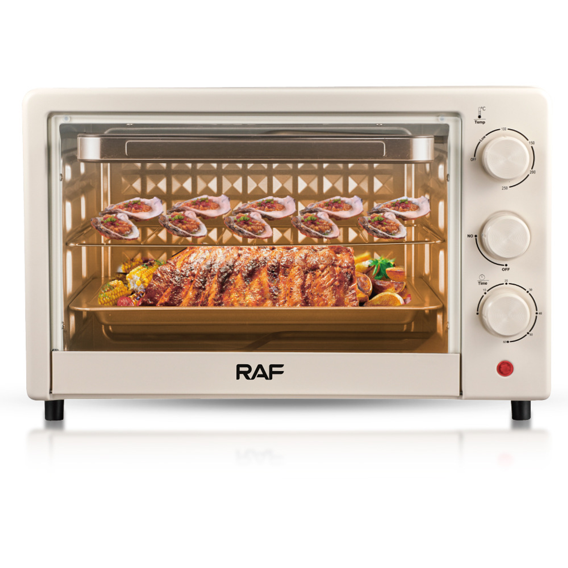 Horno Eléctrico De Mesa Vintage Hornear Asar Tostar Raf 24l 8