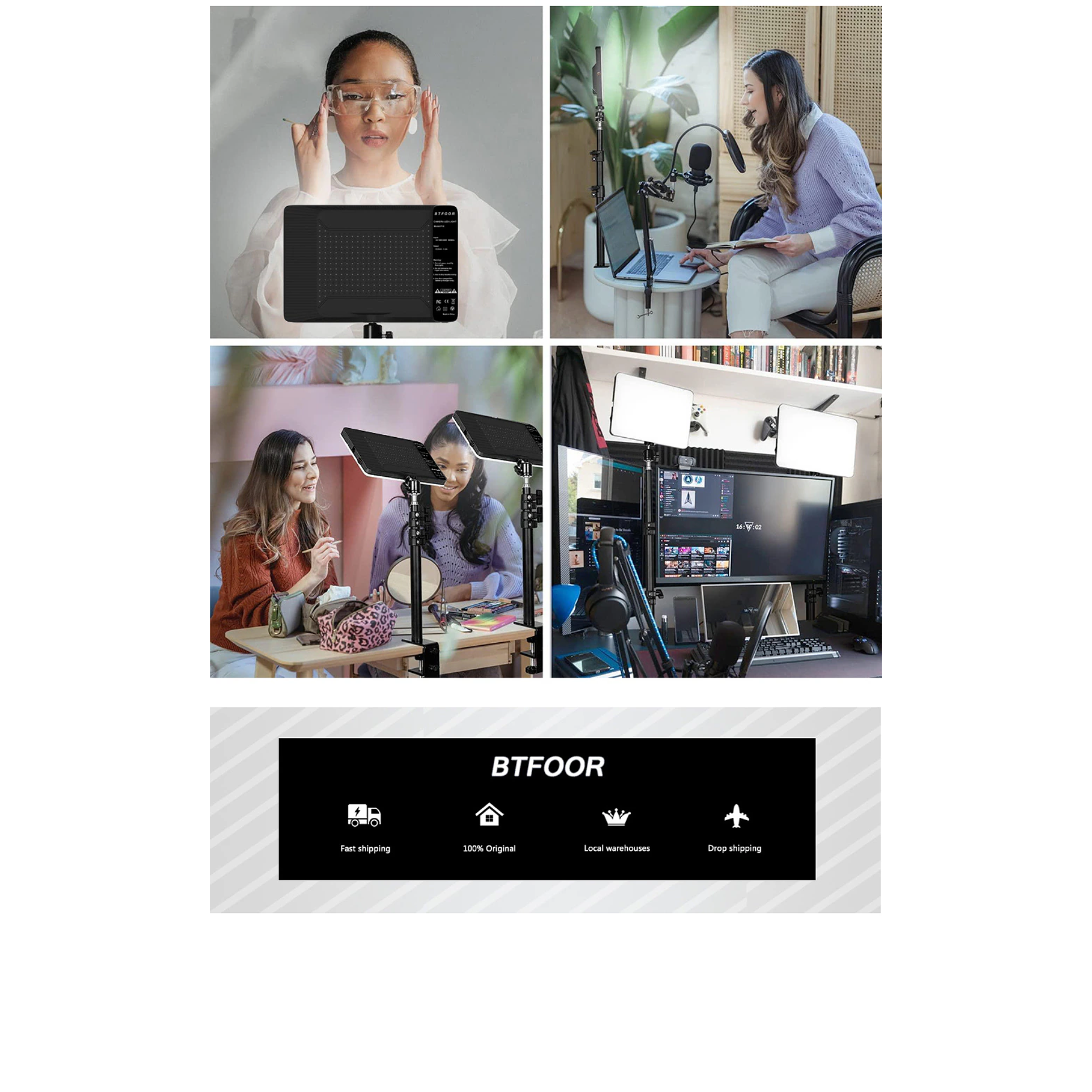 Aro Cuadrado De Luz Led Fotografía 48 Cm + Trípode Ajustable RLl19 PLl48 6