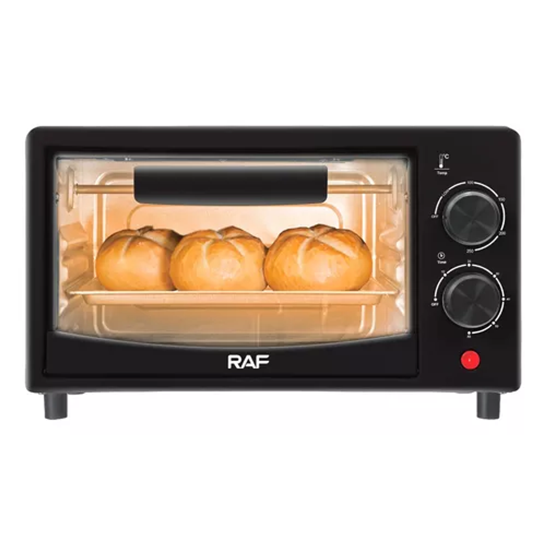 Horno Eléctrico De Mesa Negro Tostador 12l Raf  800w 1