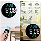 Reloj De Pared Digital Led Grande De 23cm Redondo Con Control Remoto USB - Miniatura 4