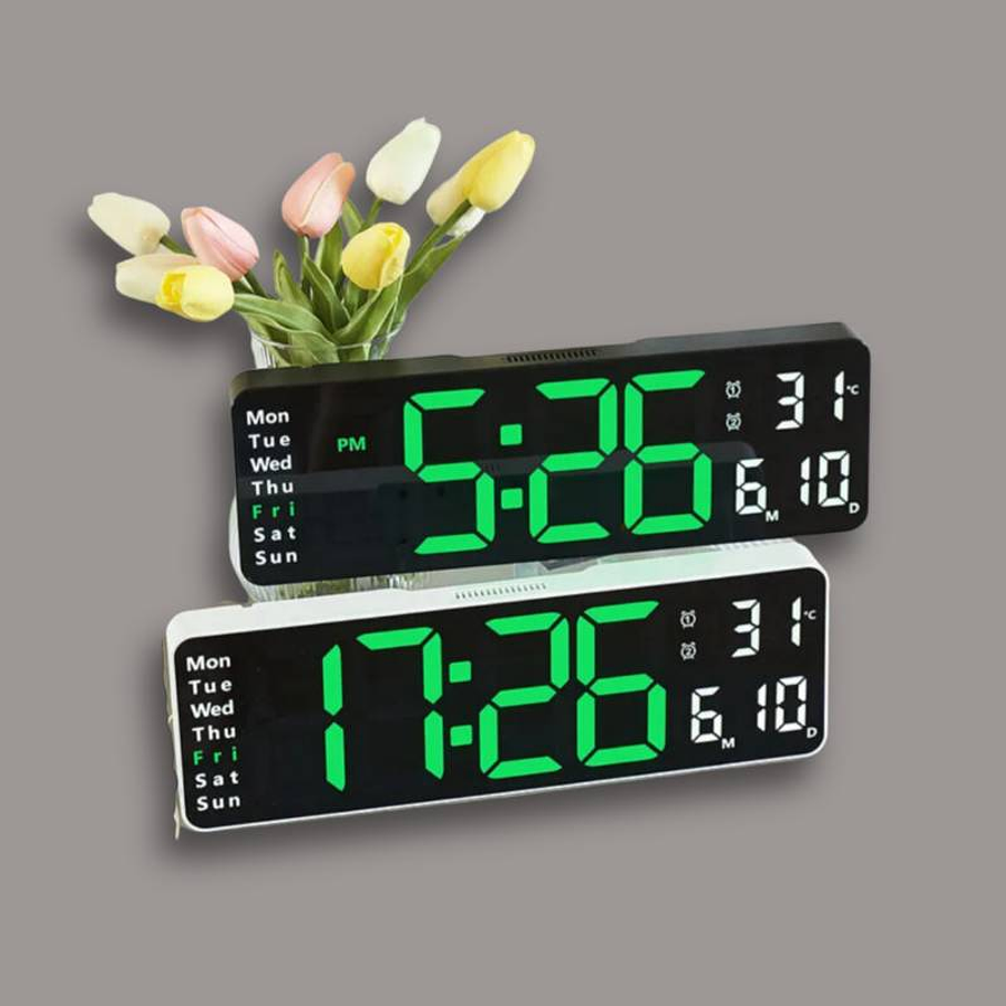 Reloj De Pared Digital Led Grande De 32cm Con Contro 2