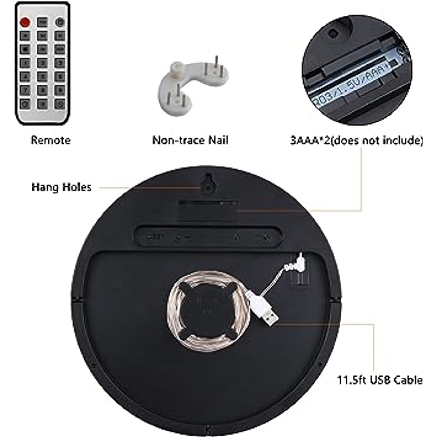 Despertador Digital con Control Remoto, 10'' Reloj de Pared LED Digital 2
