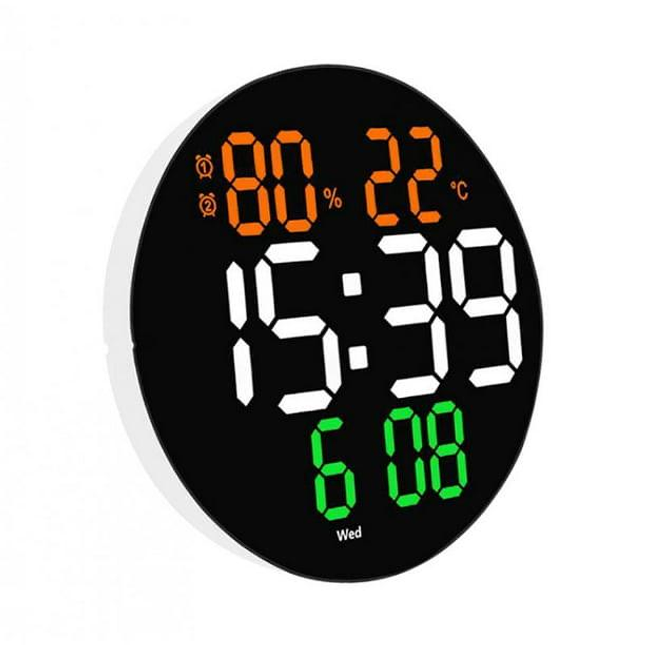 Despertador Digital con Control Remoto, 10'' Reloj de Pared LED Digital 1