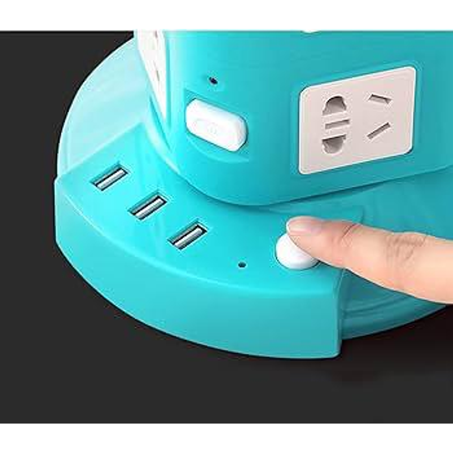 Zapatilla Eléctrica Vertical 12 Enchufes Toma 220v 3 Usb 2