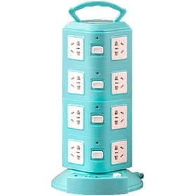 Zapatilla Eléctrica Vertical 12 Enchufes Toma 220v 3 Usb