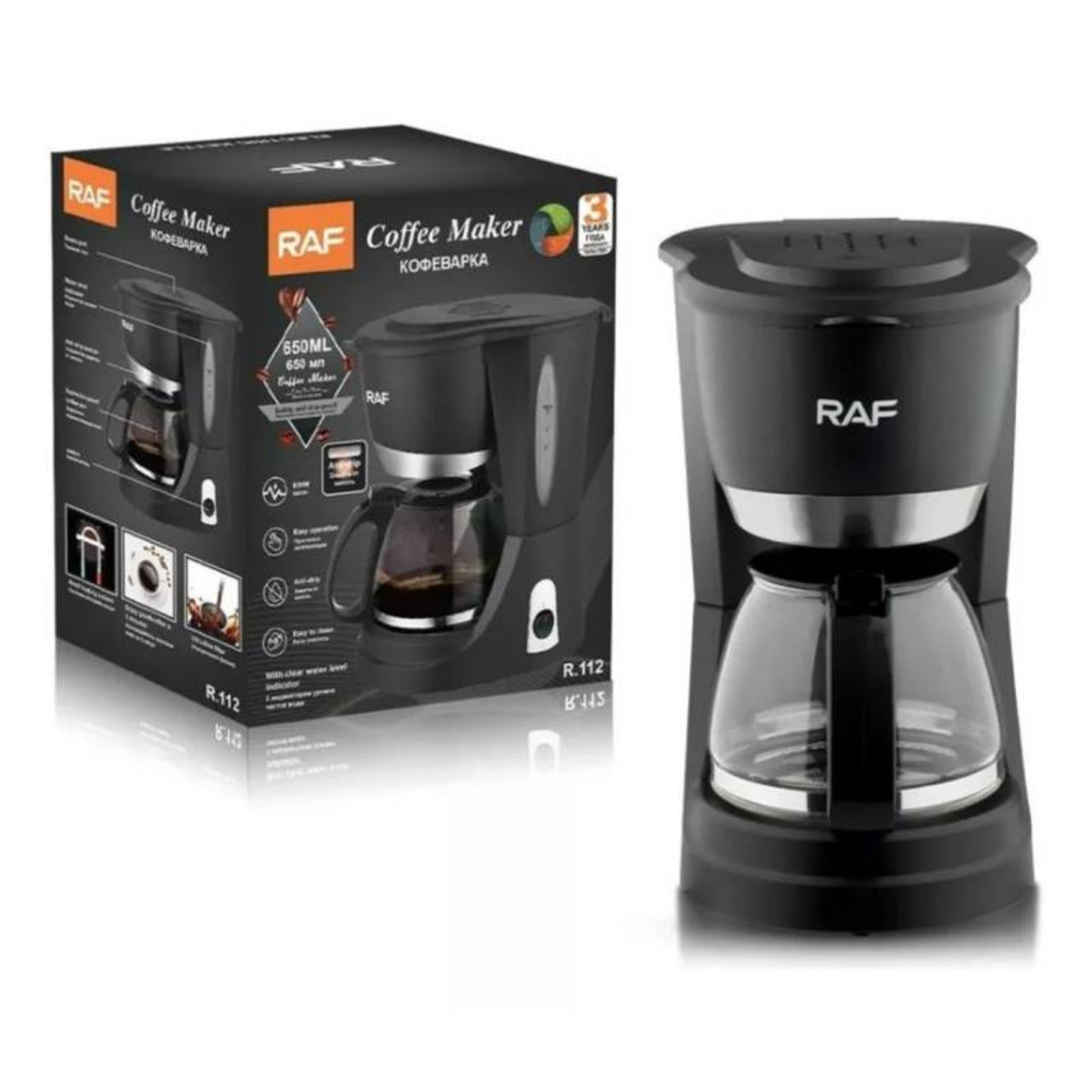 Cafetera Cafe 6 Tazas Semi Automática De Filtro Raf 4