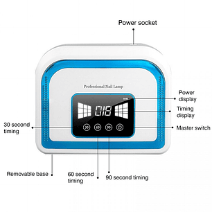 Lampara Led Uv 168W Secadora Uñas Profesional BLUEQUE 