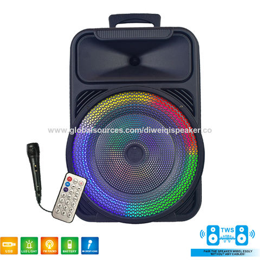 Parlante Bluetooth Con Bocina de 12” 4