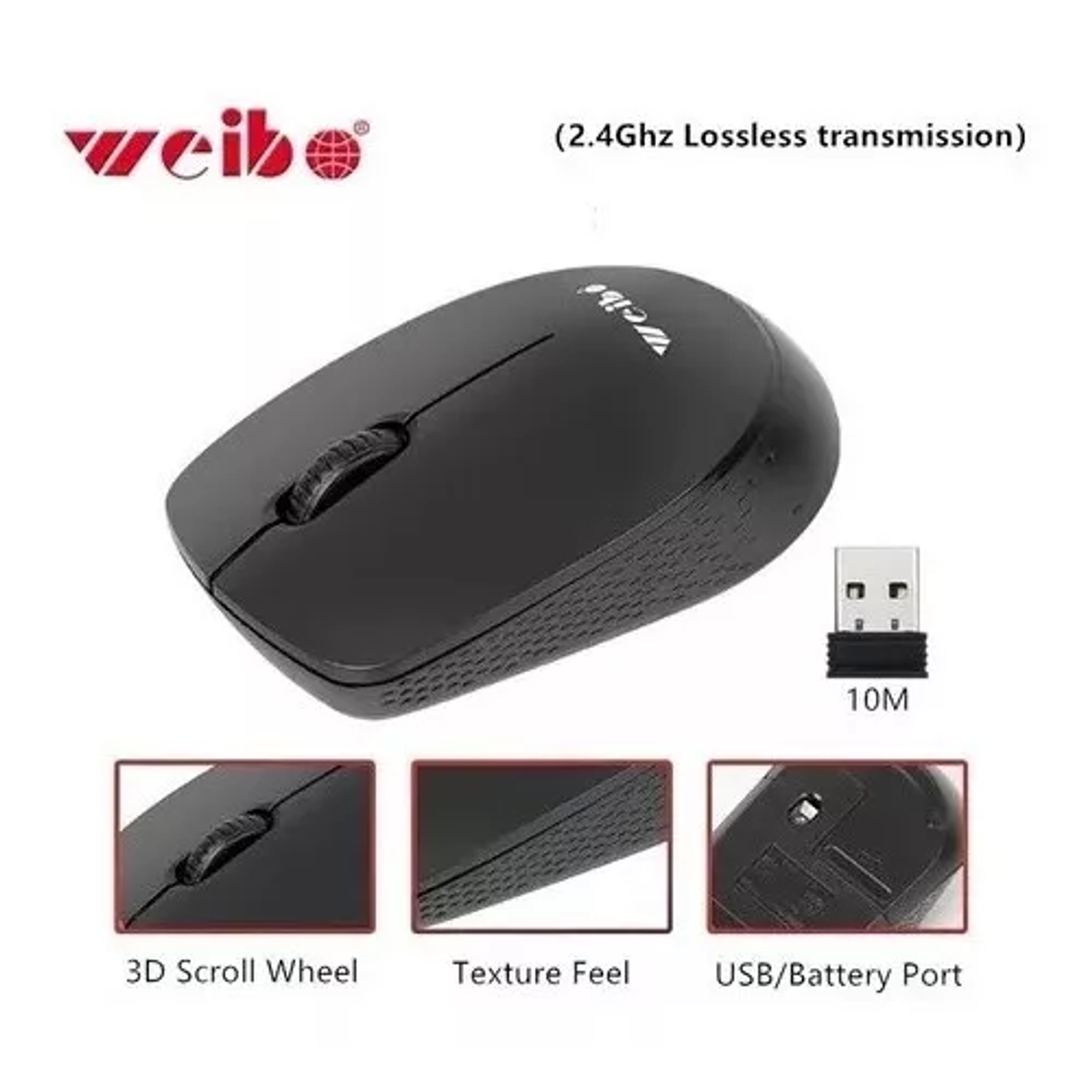 Mouse Inalámbrico Notebooks Pc Ordenador Weibo  5