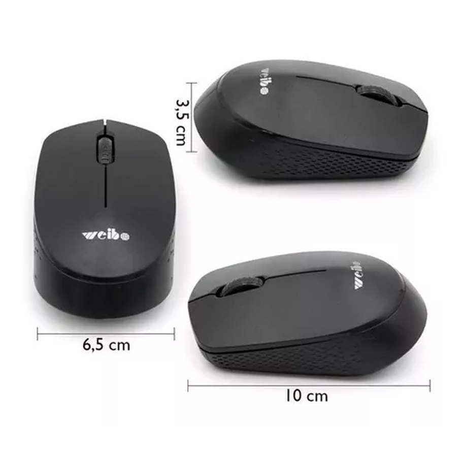 Mouse Inalámbrico Notebooks Pc Ordenador Weibo  6