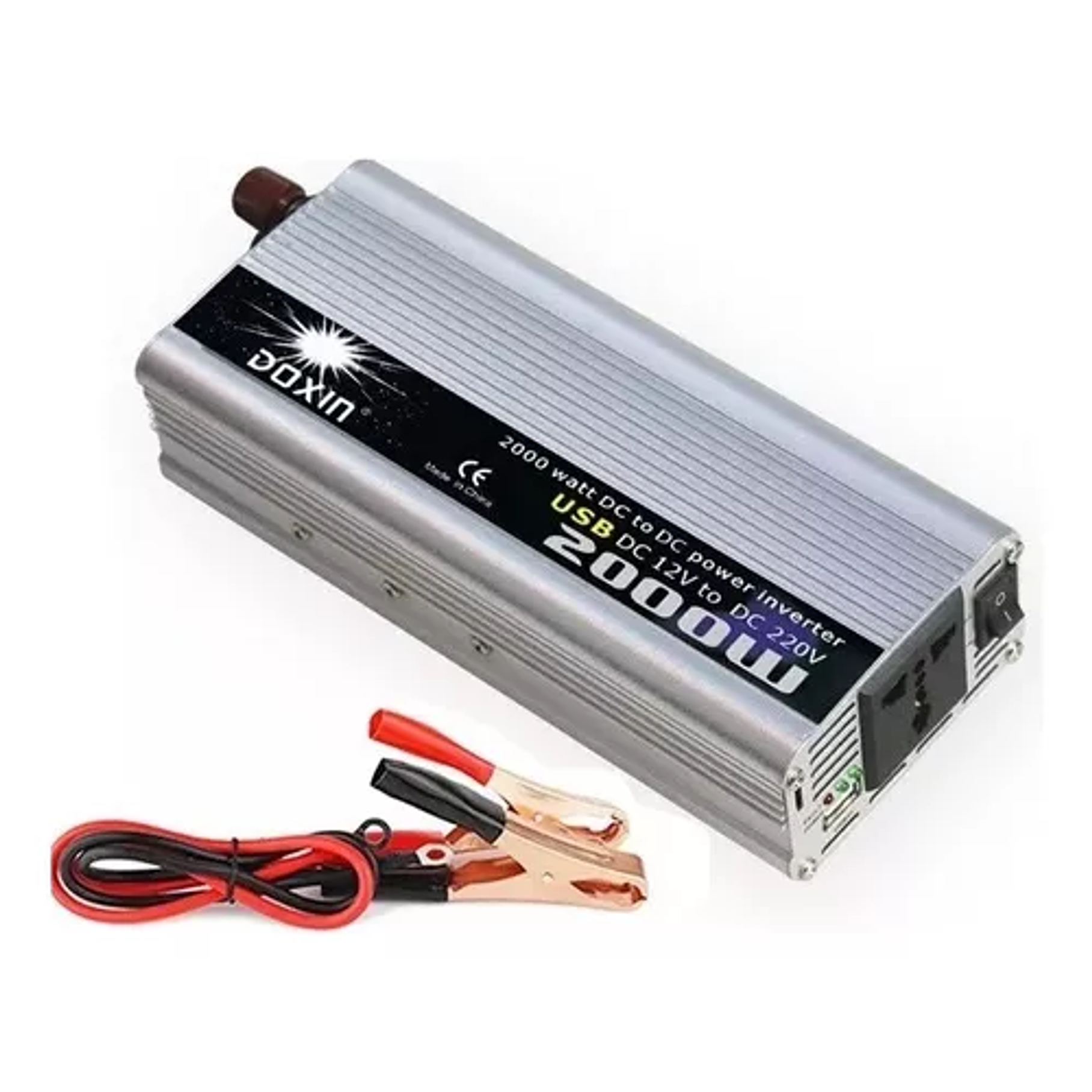 Inversor Conversor 2000w Usb Voltaje Corriente 12v 220v Auto 1