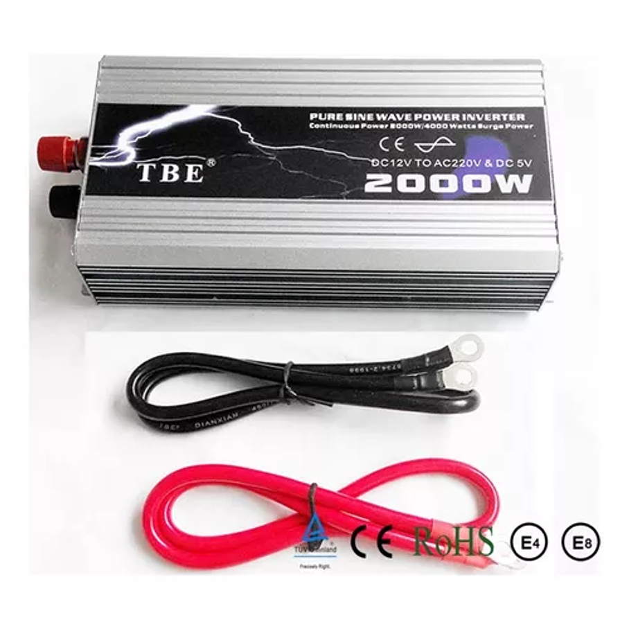 Inversor Conversor 2000w Usb Voltaje Corriente 12v 220v Auto 2
