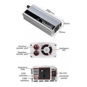 Inversor Voltaje 1500w Corriente 12v A 220v Auto