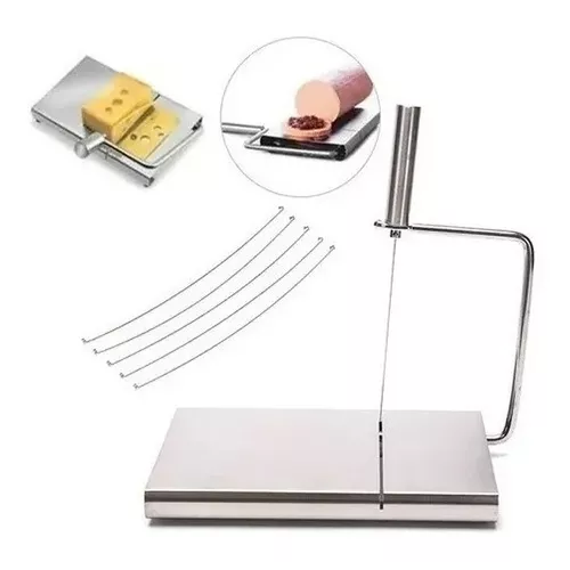 Cortador De Queso y Embutidos Multifuncional De Acero Cocina 3