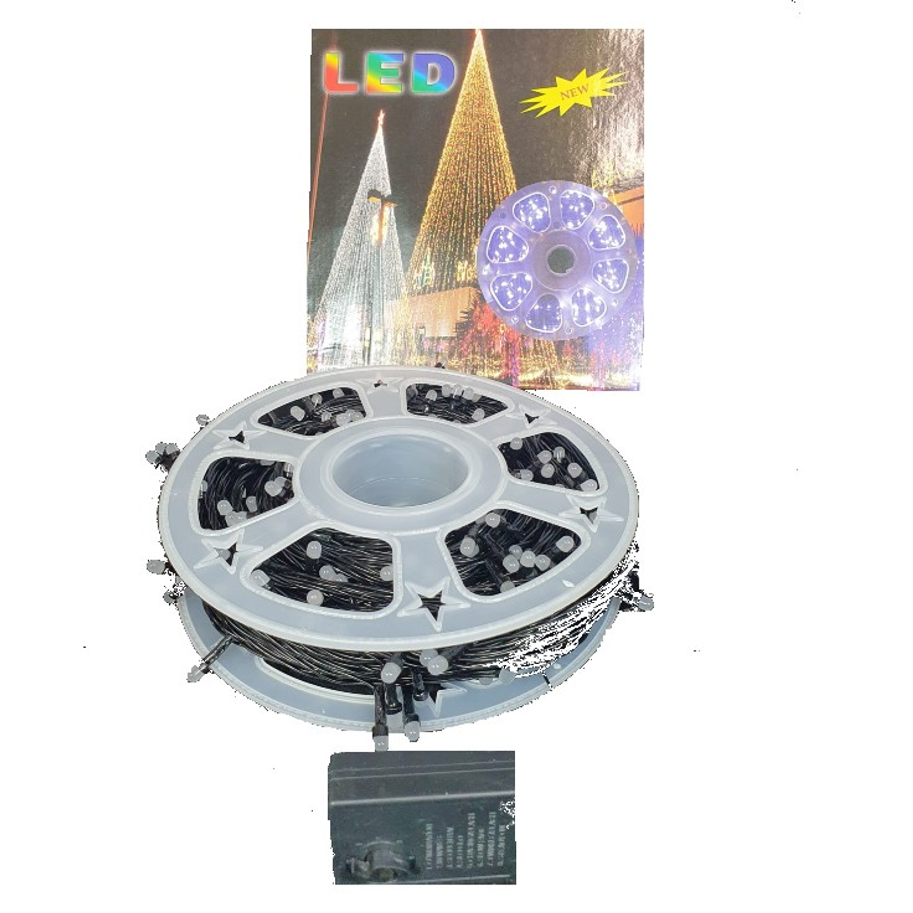 Guirnalda Led En Rollo 50 Metros Luz Calida Corriente Navidad Festejo 1