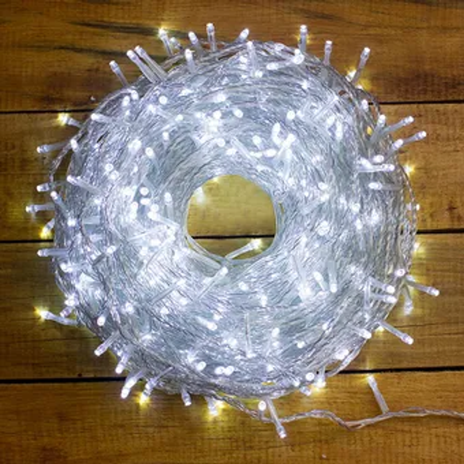 Guirnalda Led En Rollo 50 Metros Luz Calida Corriente Navidad Festejo 2