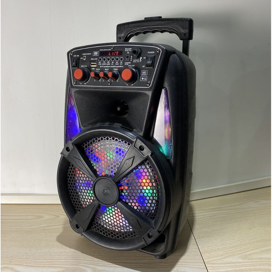 Parlante con Bluetooth 8 pulgadas profesional Con Luces Led  2