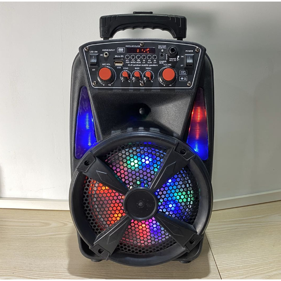 Parlante con Bluetooth 8 pulgadas profesional Con Luces Led  3