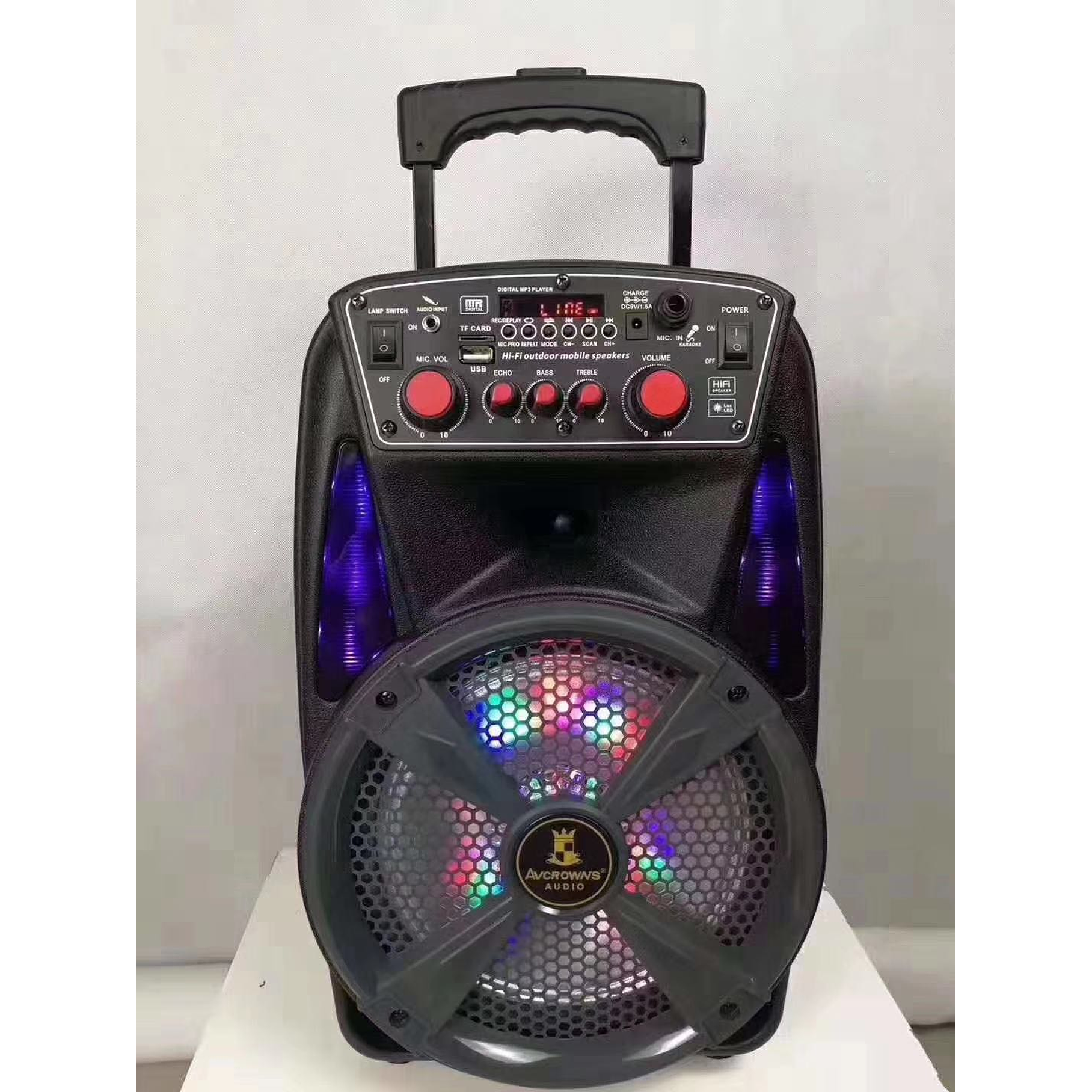 Parlante con Bluetooth 8 pulgadas profesional Con Luces Led  4