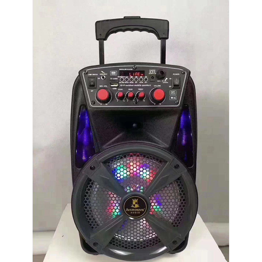 Parlante con Bluetooth 8 pulgadas profesional Con Luces Led  4