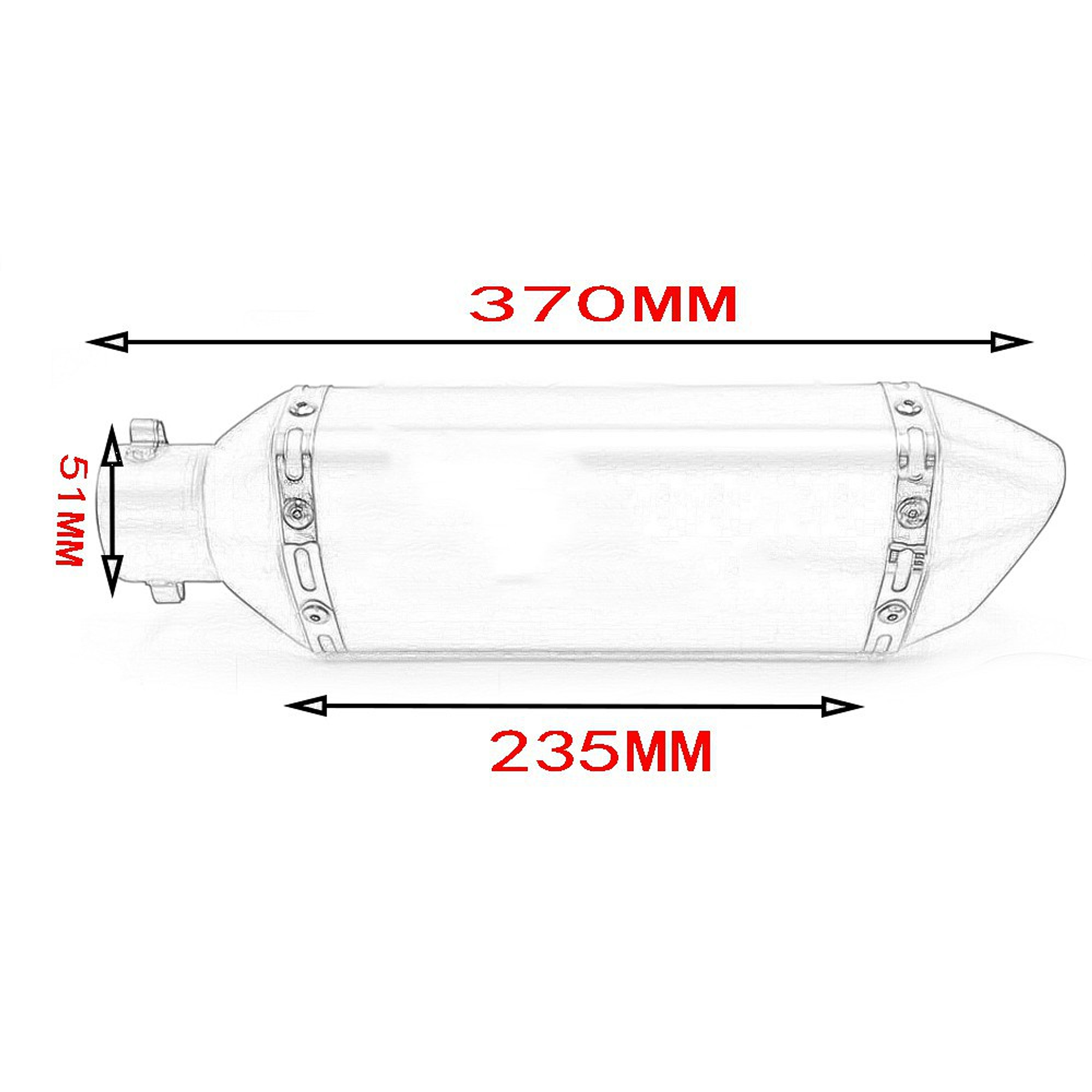 Tubo de escape Universal para Motocicleta, Silenciador Modificado para Moto 3