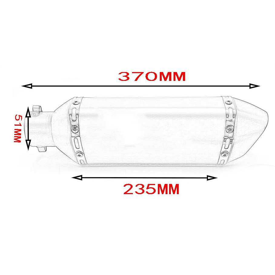 Tubo de escape Universal para Motocicleta, Silenciador Modificado para Moto 3