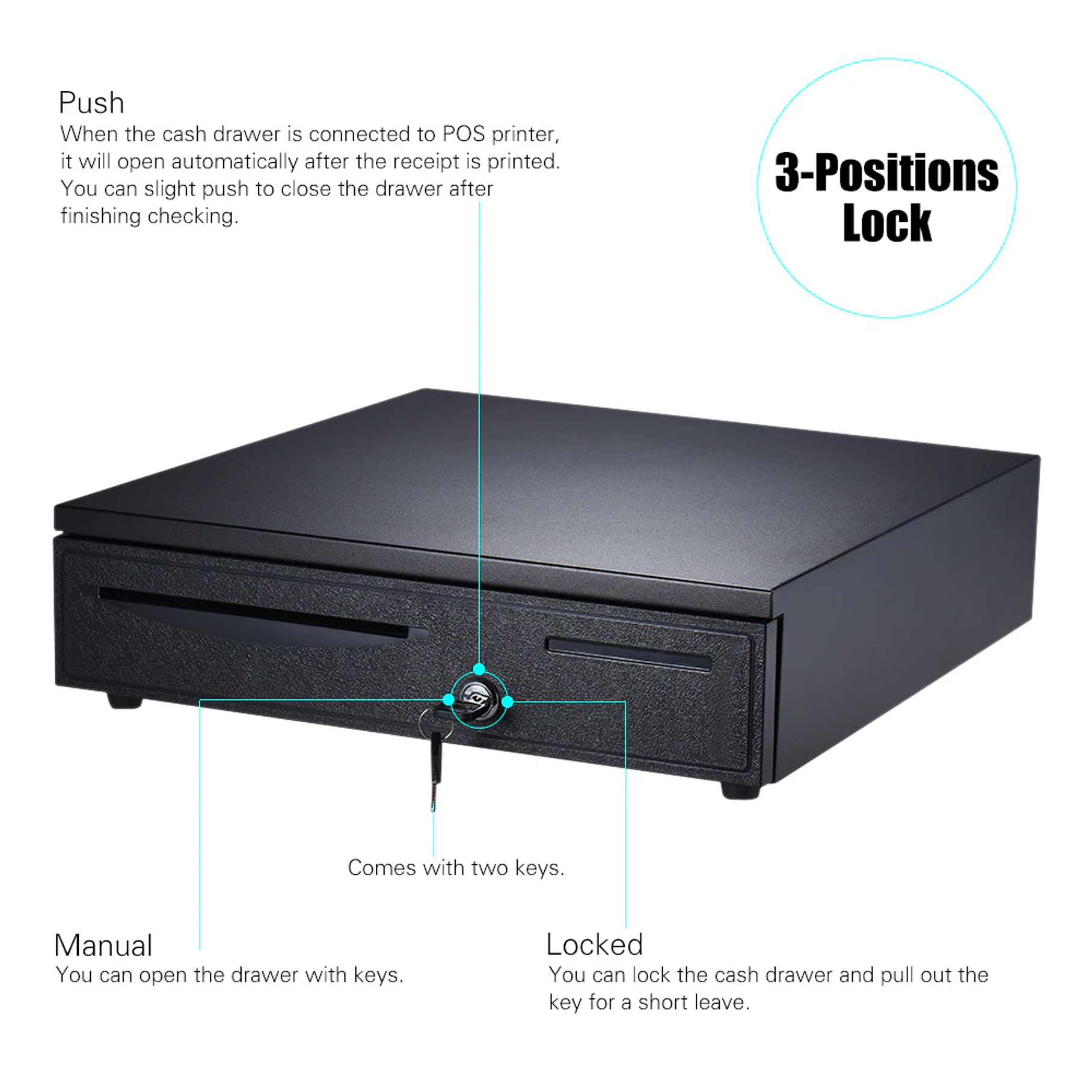 Caja Gaveta De Dinero Registradora Metalica Electronica 4