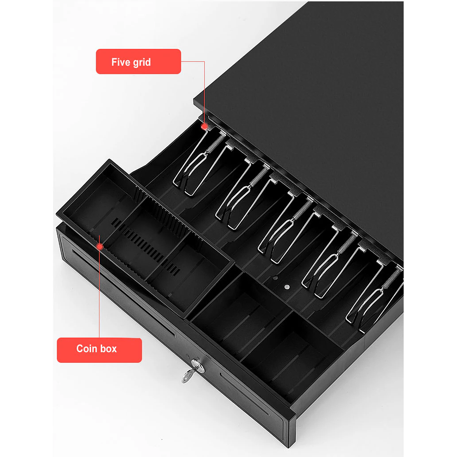 Caja Gaveta De Dinero Registradora Metalica Electronica 5