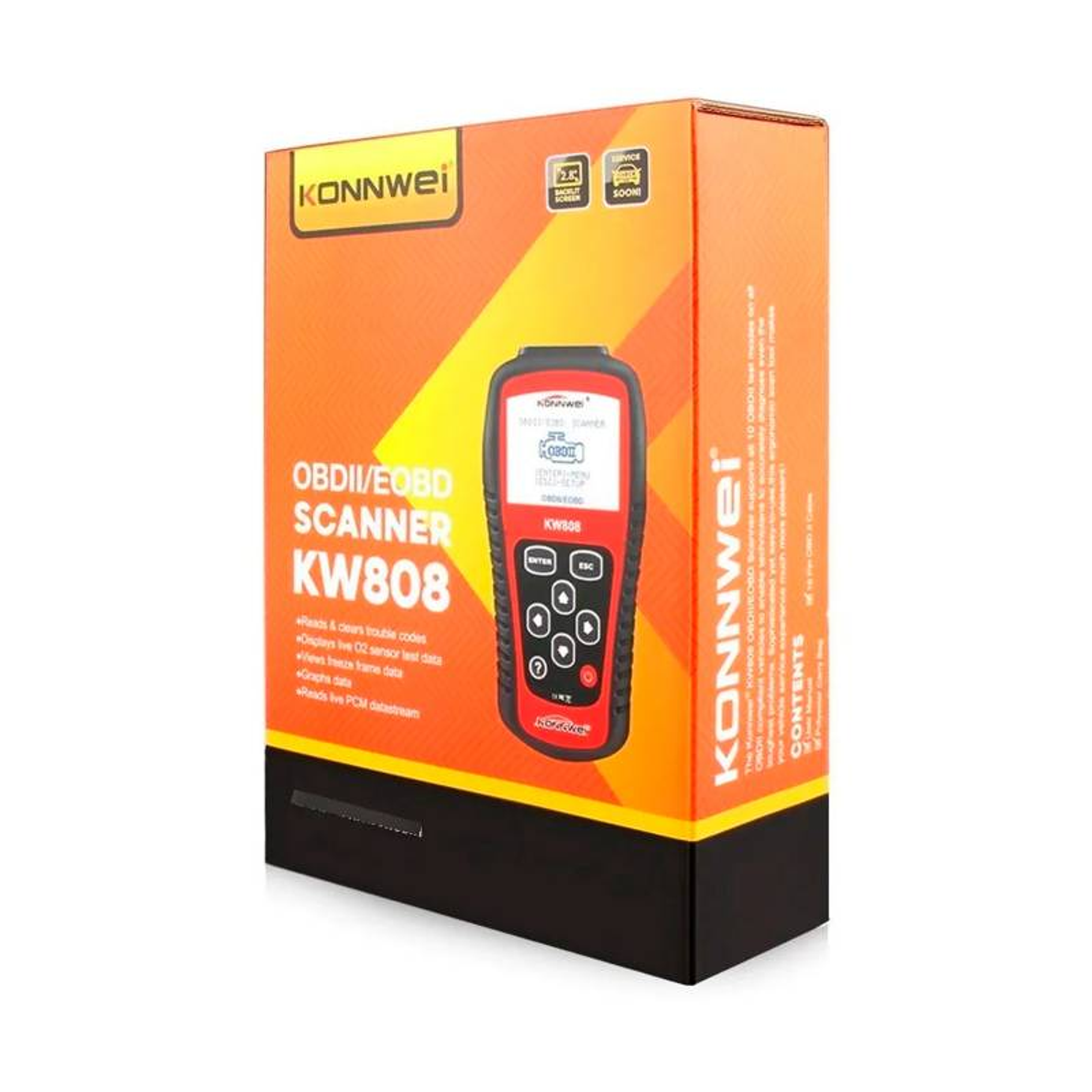 Escaner Scanner Auto Automotriz Obd2 Obdii Konnwei Kw808 1