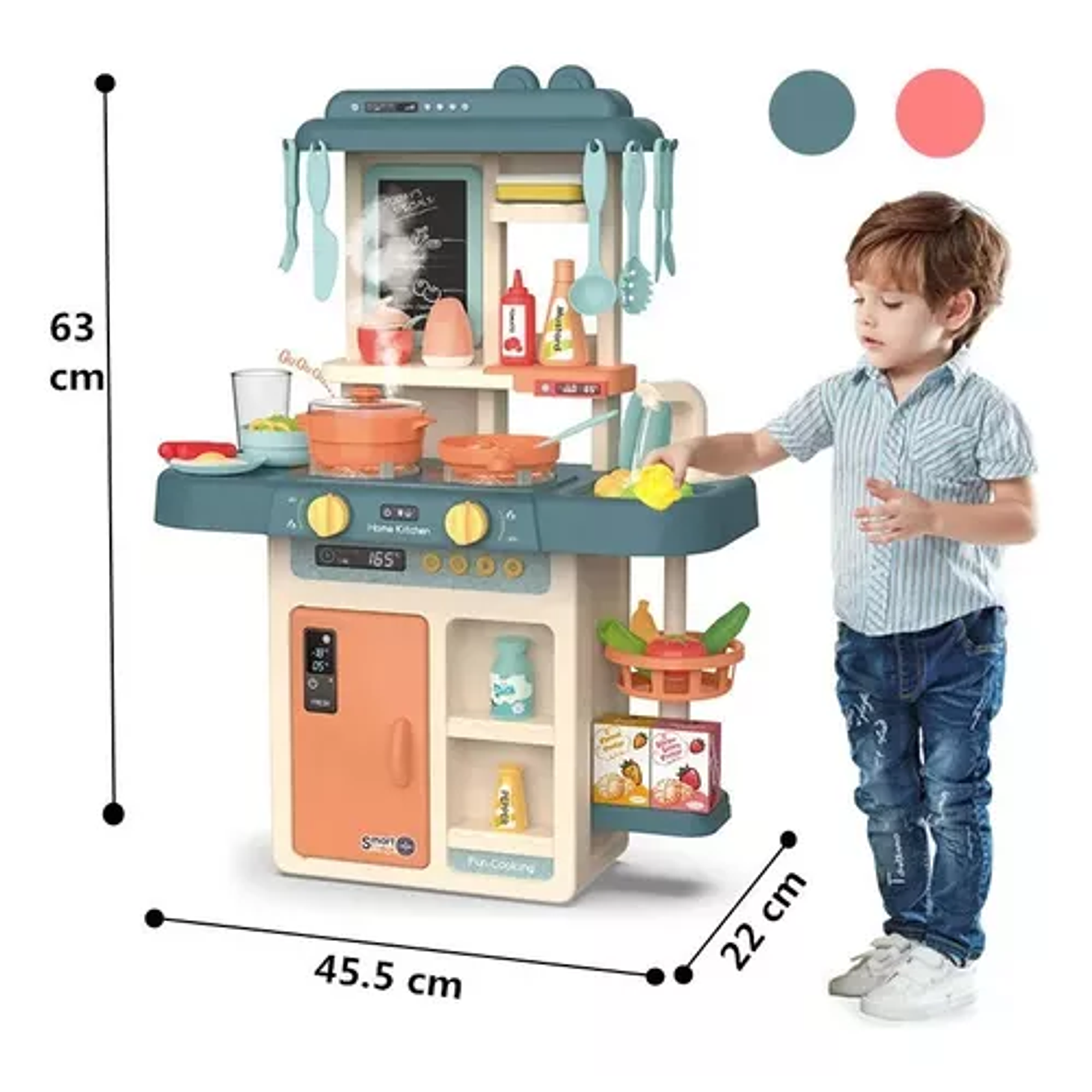Cocina para niños con Luces, Sonido Didáctico 42p - Azul 5