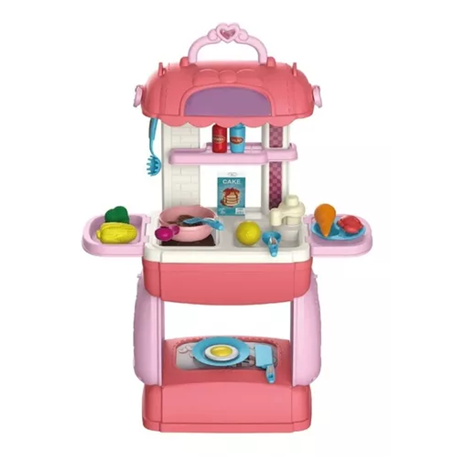 Valija Maleta De Cocina De Juguete Para Niña Juegos Alimento 7