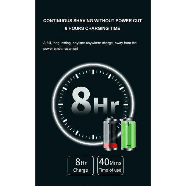  Afeitadora Eléctrica para Hombre Inalámbrica Recargable por USB 4
