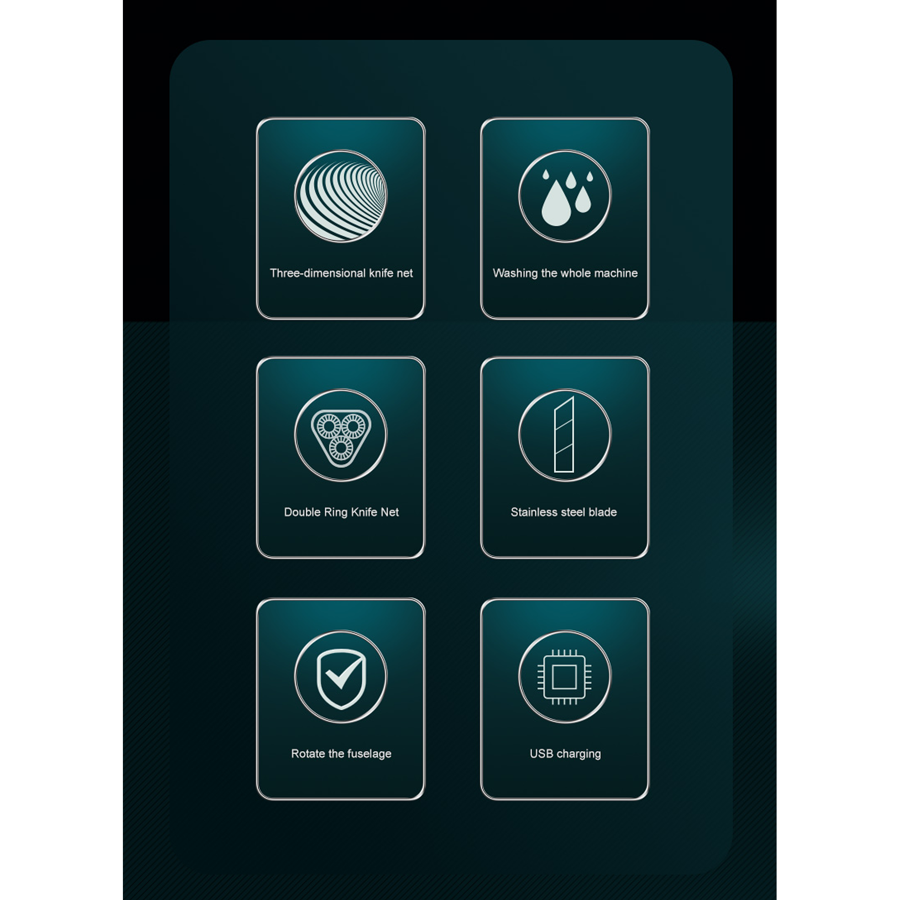  Afeitadora Eléctrica para Hombre Inalámbrica Recargable por USB 5