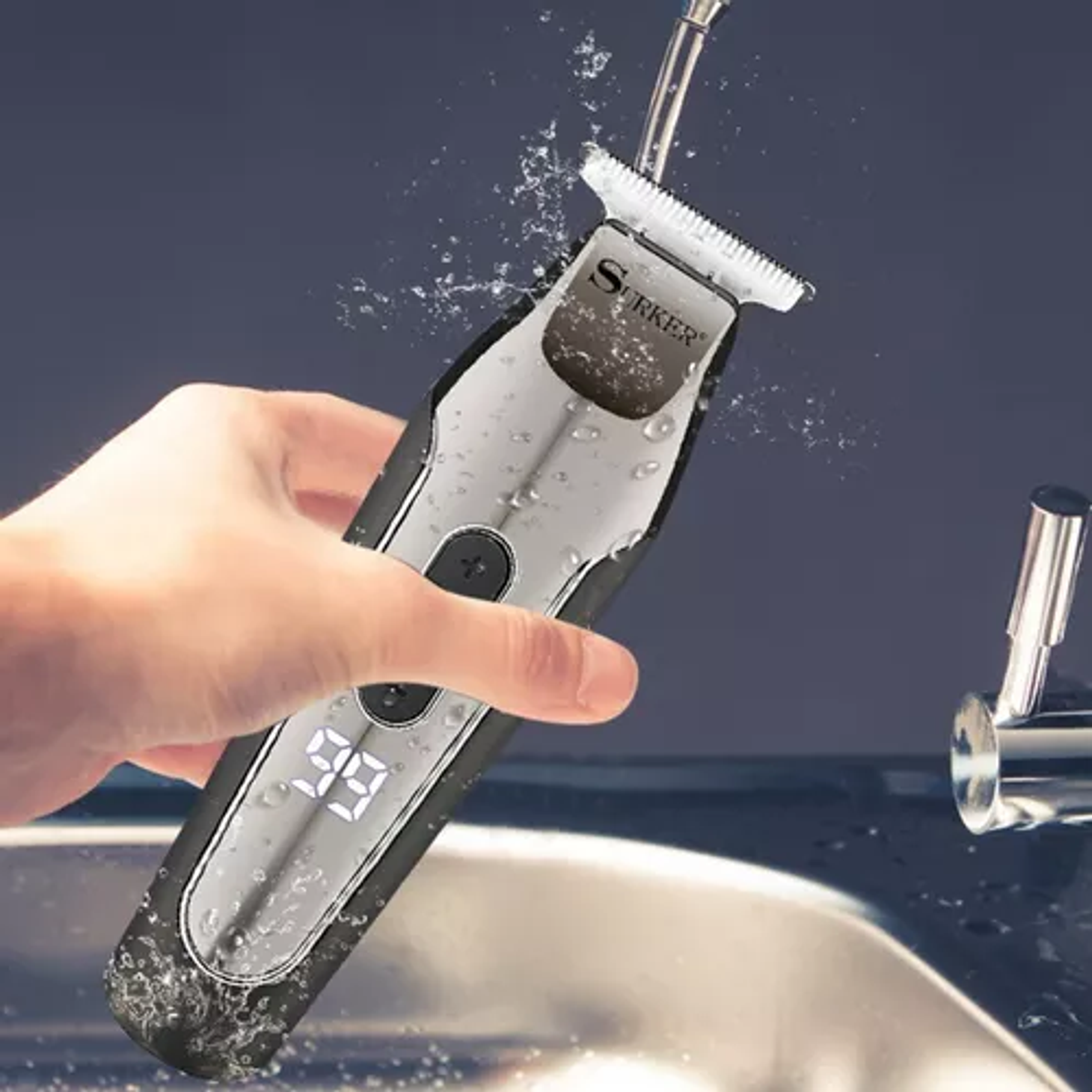 Maquina Afeitadora Rasuradora Digital Inalámbrica Recargable 4