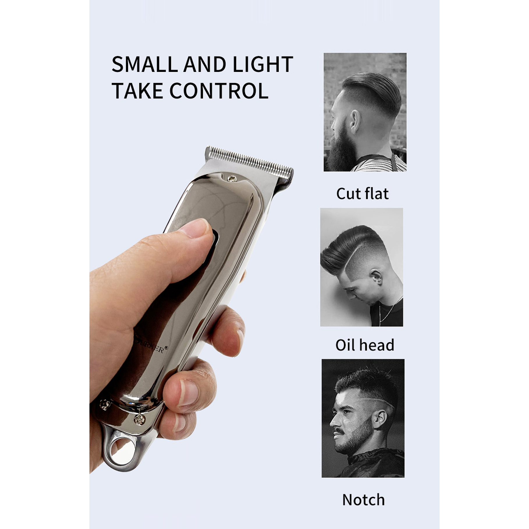 Cortadora Pofesional  de Pelo para Hombre, Recortadora eléctrica para Barba 4