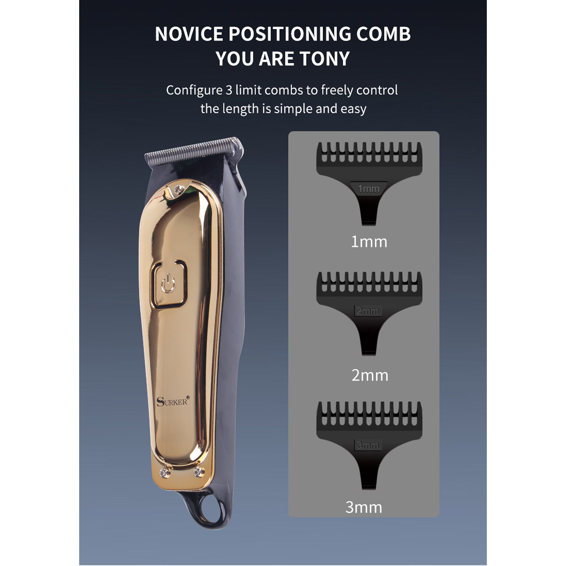 Cortadora Pofesional  de Pelo para Hombre, Recortadora eléctrica para Barba 5