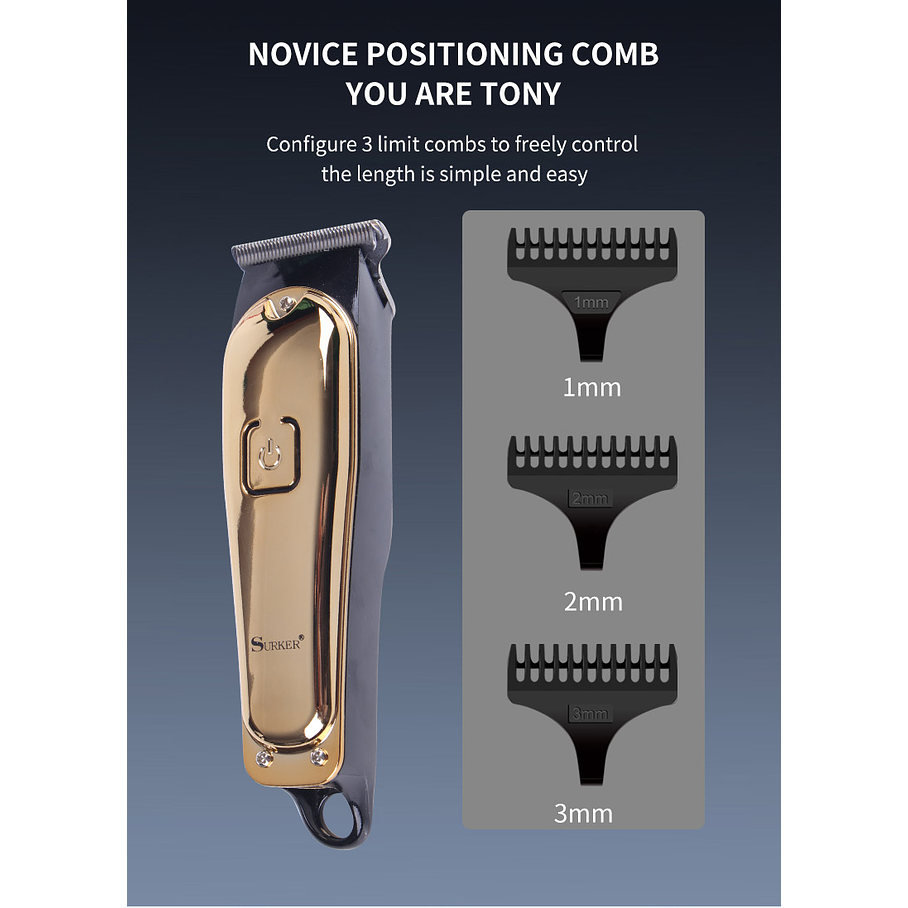 Cortadora Pofesional  de Pelo para Hombre, Recortadora eléctrica para Barba 5