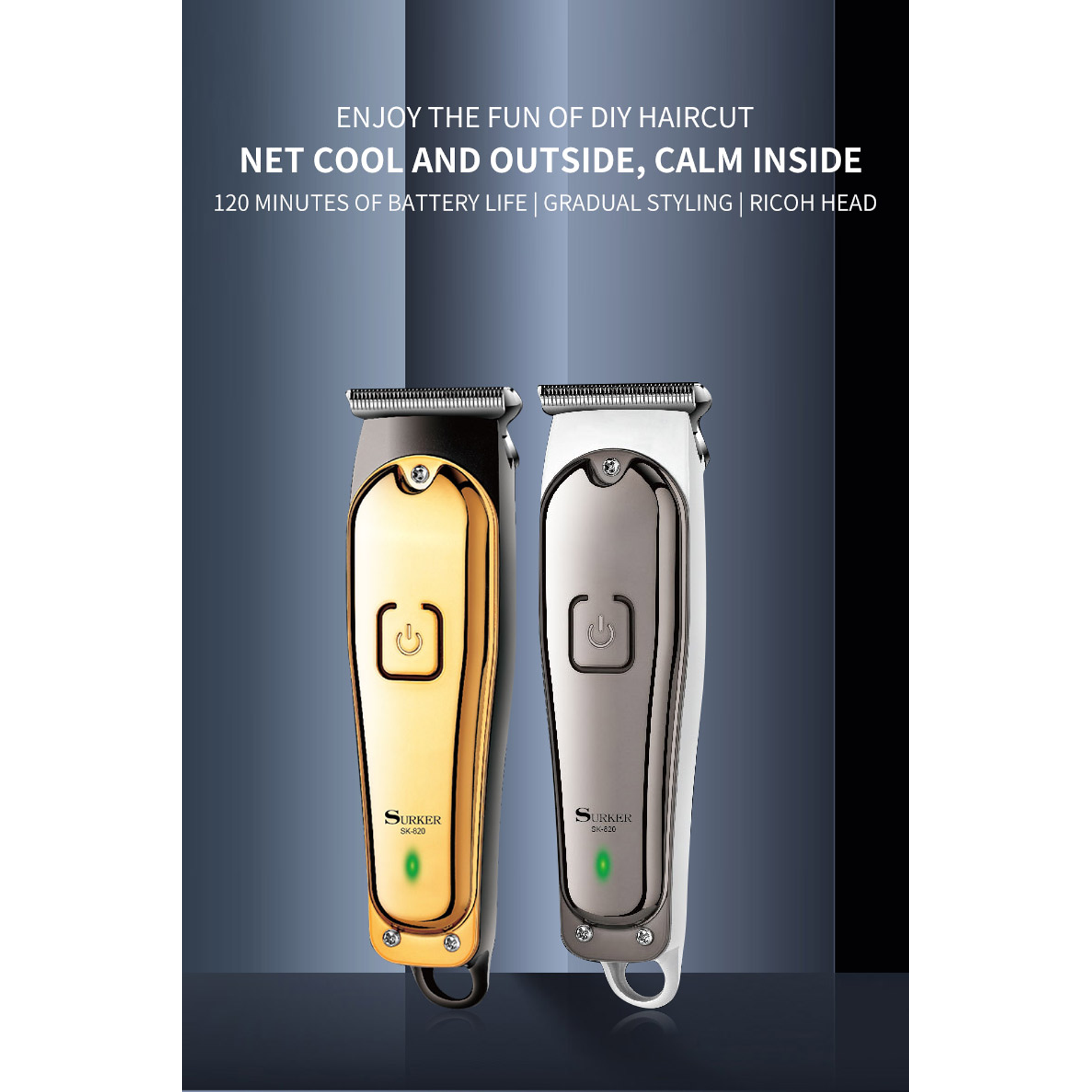 Cortadora Pofesional  de Pelo para Hombre, Recortadora eléctrica para Barba 7