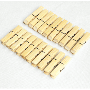 20 Perro Ropa Bambú Pinzas Tenazas Colgadores Lavandería