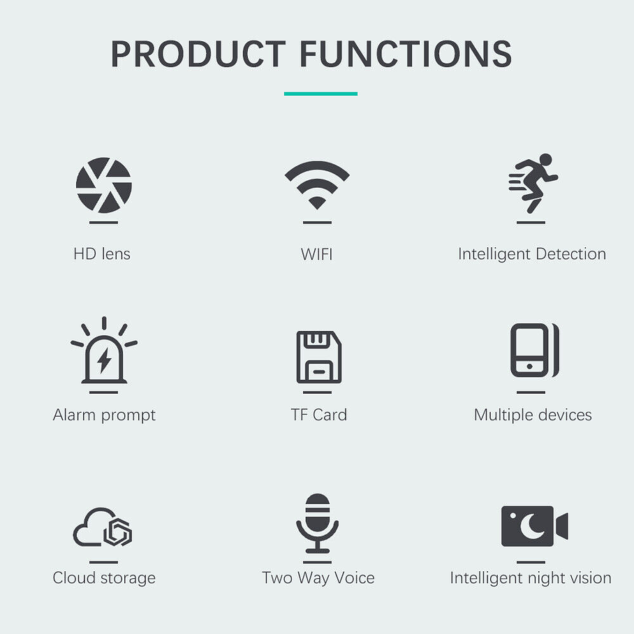 Cámara IP Exterior Wifi Inalámbrica Para Exteriores  9