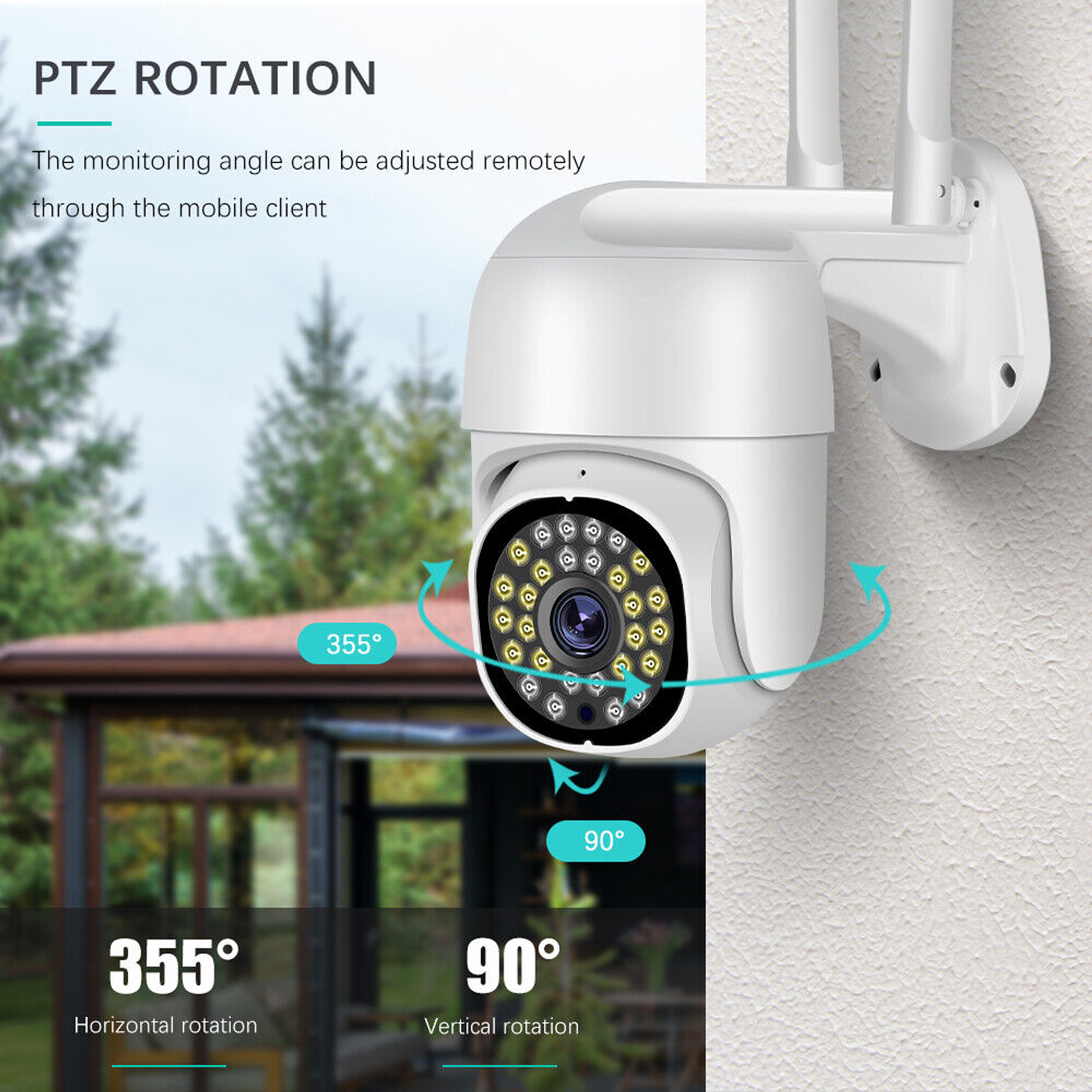 Cámara IP Exterior Wifi Inalámbrica Para Exteriores  8