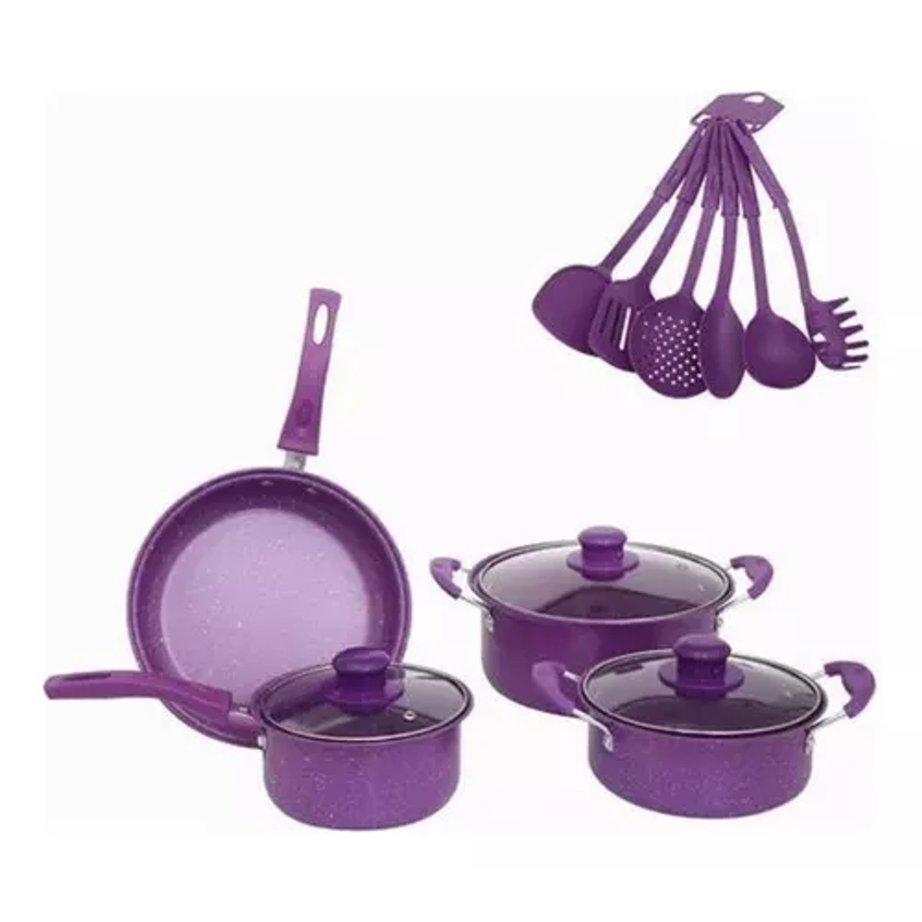 Juego De Ollas Cocina Antiadherente Set De 14 Piezas 1