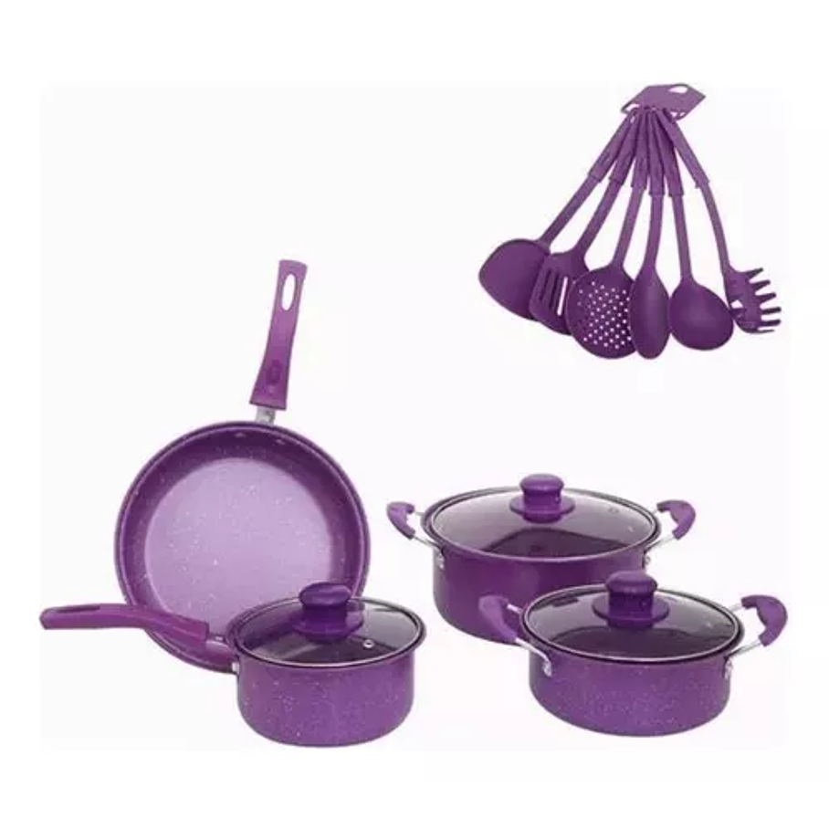 Juego De Ollas Cocina Antiadherente Set De 14 Piezas 1